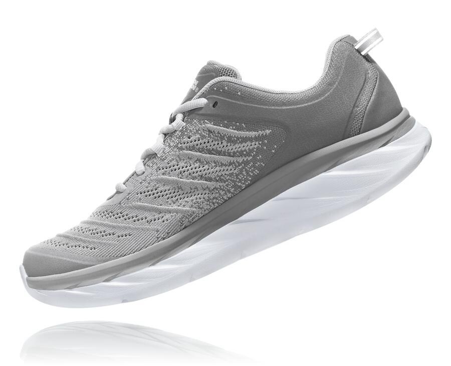 Hoka One One Mens Running Shoes - Akasa - Grey - KLNP19263